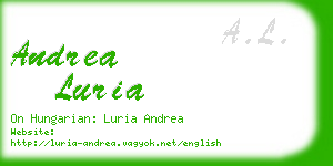 andrea luria business card